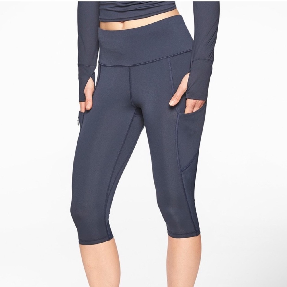 Athleta Navy All In Capri Cropped Legging